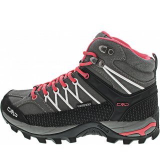 CMP Damen Rigel Mid Trekking WP Wanderstiefel in grau-rose