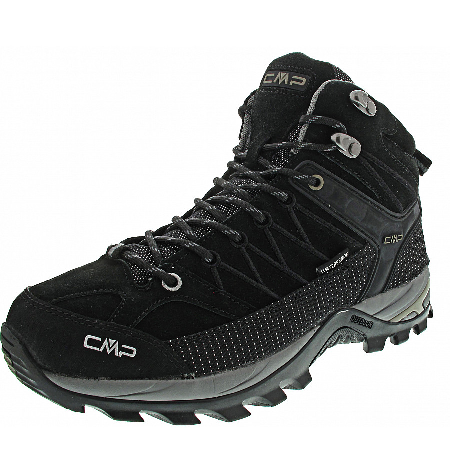 CMP Herren Rigel Mid WP Wanderstiefel in nero-grey