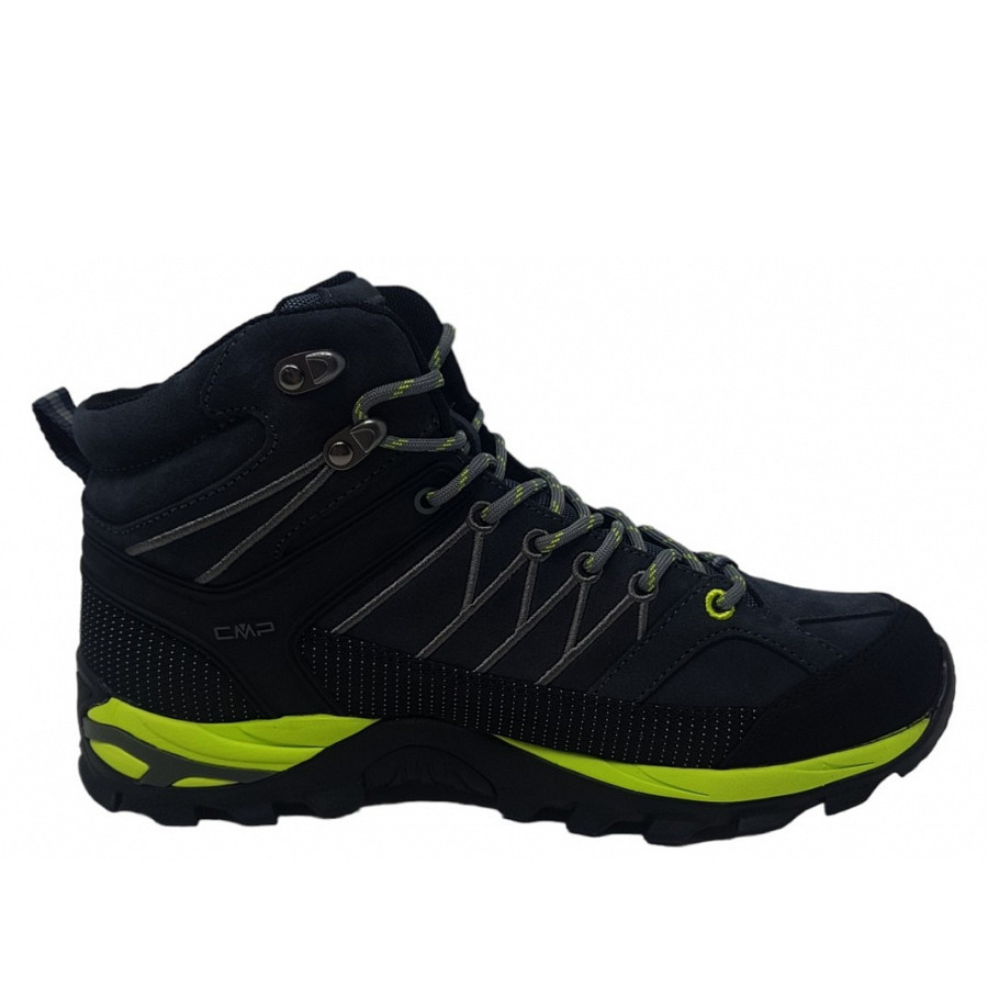 CMP Herren Rigel Mid Wanderstiefel in anthrazit lime green