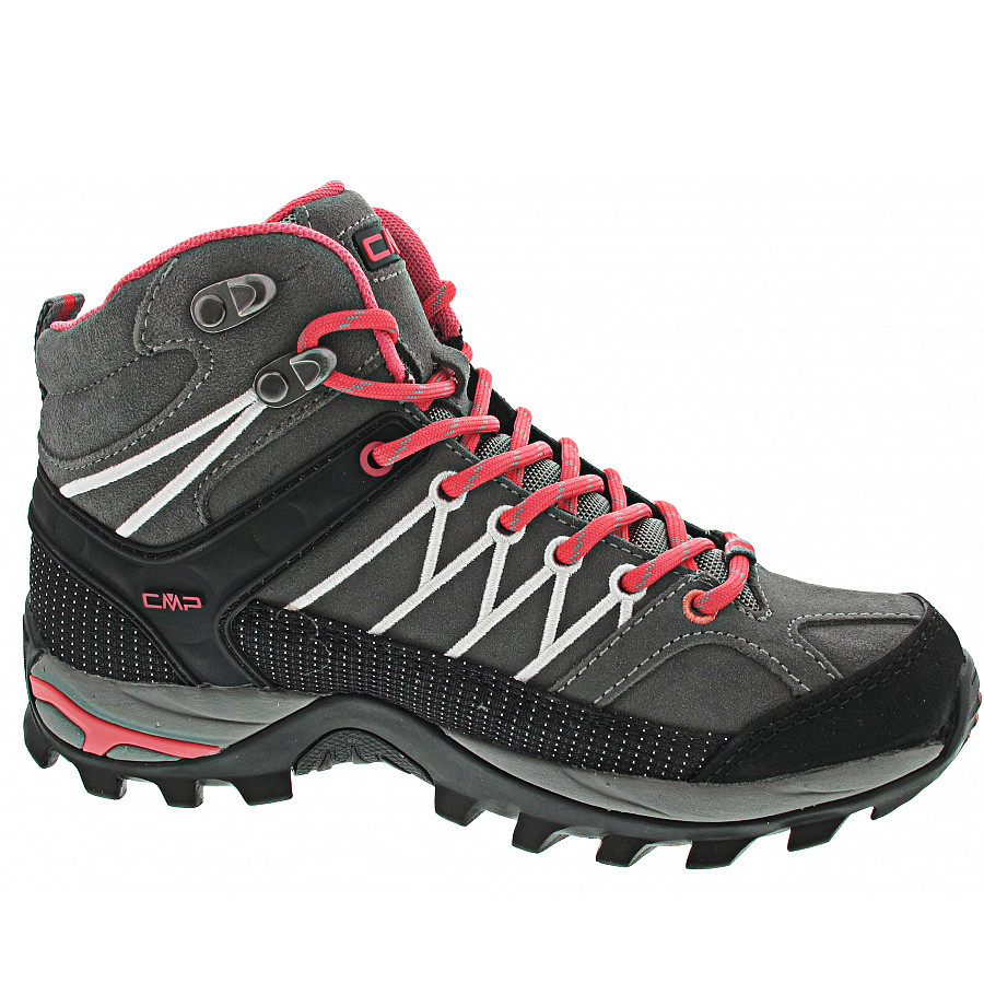 CMP Damen Rigel Mid Trekking WP Wanderstiefel in grau-rose