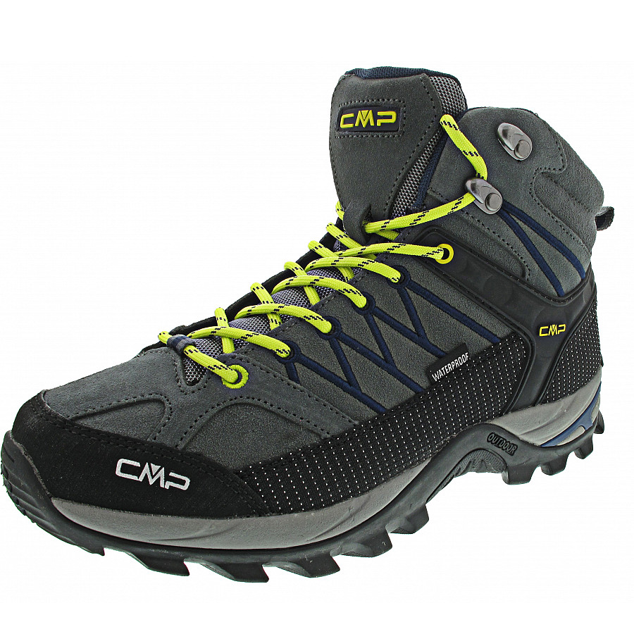 CMP Herren Rigel Mid Trekking WP Wanderstiefel in grau-blau